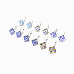 Pack 6 Pares Brincos Azulejos BR5005